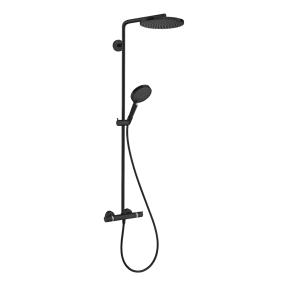 Hansgrohe Raindance Select S 240 Powderrain thermostatische regendoucheset mat zwart