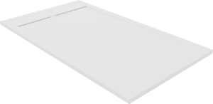 Luca Varess Dandy receveur de douche 160 x 90 cm marbre composite blanc mat  structure rock