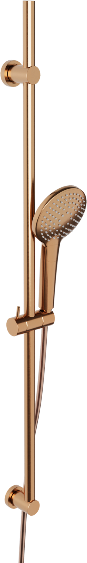 Blaufoss Round douchestang 100 cm met douchekop 12 cm 3 functies Brushed Rosegold