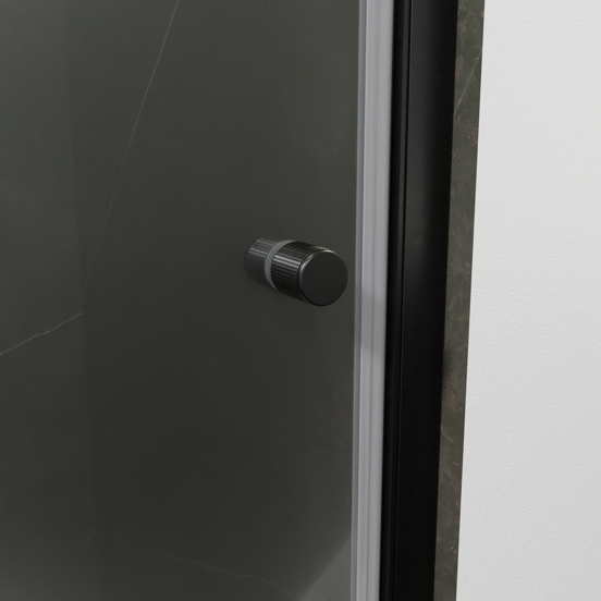 Luca Varess Kuresa douche draaideur 90 x 200 cm helder glas mat zwart profiel