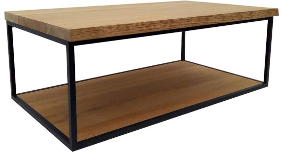 Balmani Life Edge tablette simple teck massive avec frame noir 90 x 50 cm