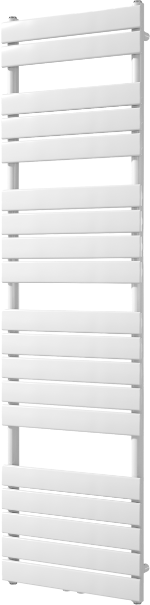 Vipera Vulcan enkele handdoekradiator 50 x 180 cm centrale verwarming glanzend wit zij- en middenaansluiting 1.049W
