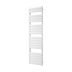 Vipera Vulcan enkele handdoekradiator 50 x 180 cm centrale verwarming hoogglans wit zij- en middenaansluiting 1.049W