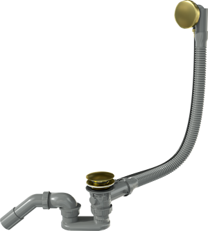 Santeg Unibath Flat badafvoer met overloop 70cm Brushed Gold