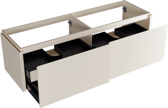 Balmani Eclips meuble sous-lavabo suspendu 180 x 55 cm Sandbeige 4 tiroirs