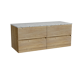 Storke Edge meuble salle de bains avec tablette pour vasques Tavola