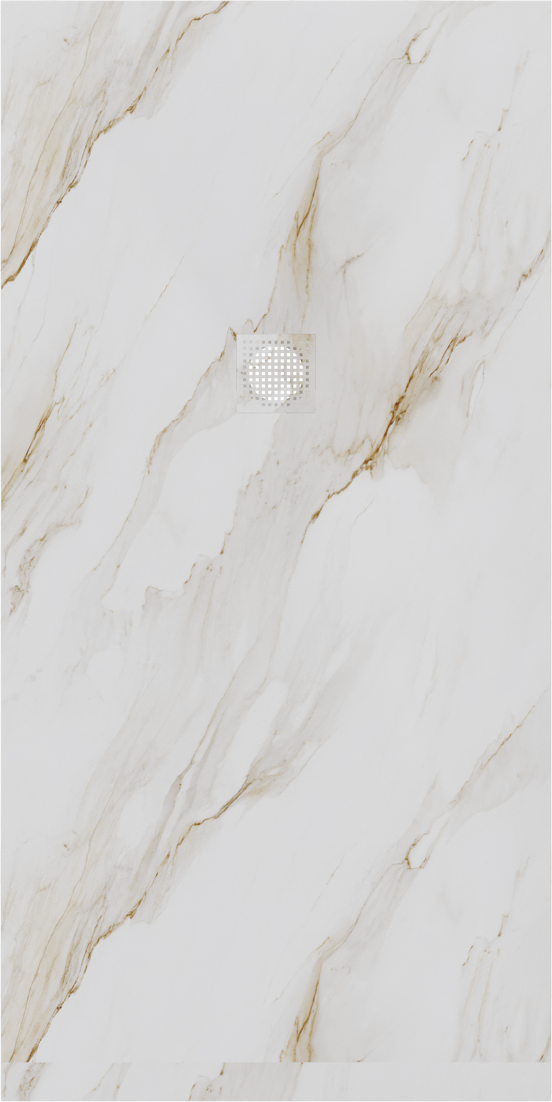 Luca Varess Suite Duschwanne 180 x 90 cm Marmorkomposit Marble Gold 