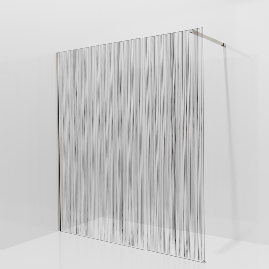 Balmani Modular Walk-In Dusche: 180 x 200 cm, Mikado, inklusive Coating, Profil Brushed CoolMetal