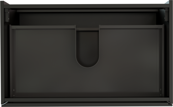 Storke Edge zwevende wastafelonderkast 85 x 52 cm mat zwart 2 lades