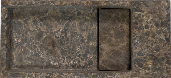 Balmani Mood fonteintje 45 x 20 cm Dark Emperador marmer