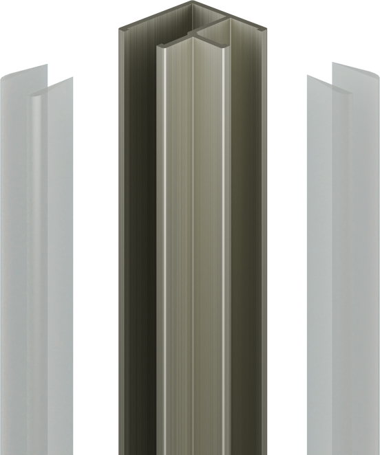 Balmani Modular hoekprofiel 200 cm brushed coolmetal