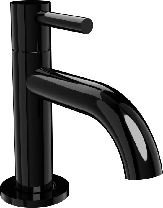 Blaufoss Multa Standard Kaltwasserhahn Schwarz glänzend