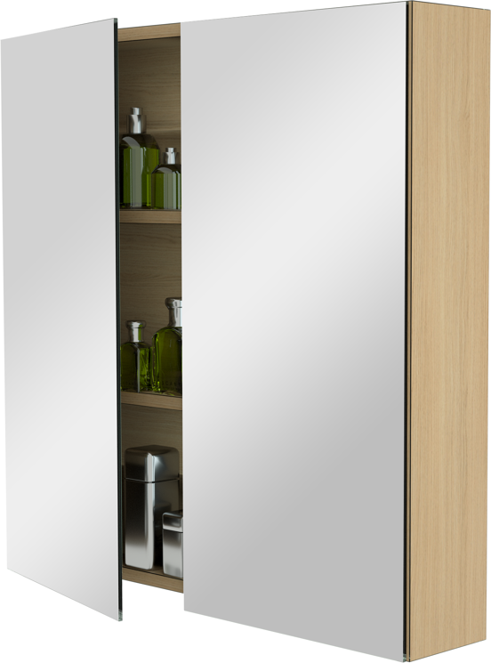Storke Reflecta spiegelkast 75 x 75 cm naturel eiken