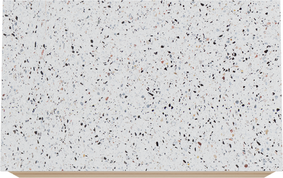 Balmani Mitra zwevend badkamermeubel 90 x 55 cm natuur eik met Stretto enkel tablet in mat wit/zwart terrazzo