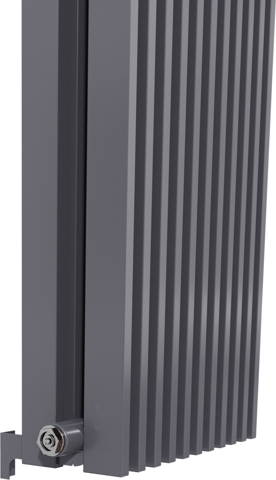 Vipera Corrason radiateur de salle de bains double 40 x 180 cm chauffage central gris anthracite raccordements latéral et central possibles 2.238W