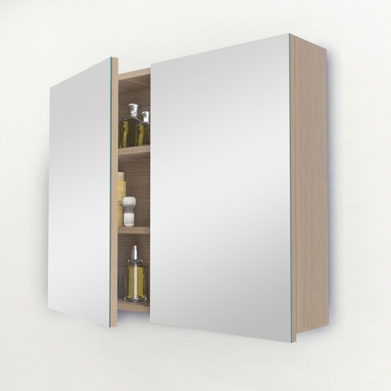 Balmani Legno armoire de toilette 90 x 72 cm chêne vieilli