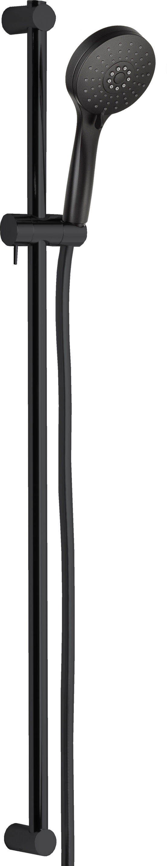 Blaufoss Round barre de douche 100 cm avec douchette 10 cm 3 fonctions noir mat