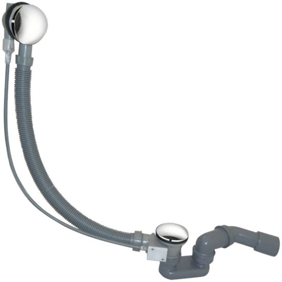 Santeg Unibath badafvoer met overloop 100cm chroom