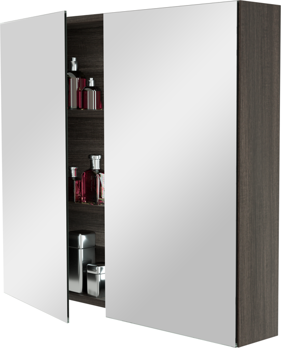 Storke Reflecta spiegelkast 85 x 75 cm robuust zwart eiken