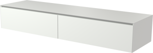 Balmani Mitra Elements zwevende wastafelonderkast 180 x 50 cm mat wit 2 lades
