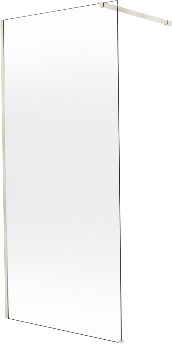 Balmani Modular Walk-In Dusche: 100 x 200 cm, Permafrost, inklusive Coating, Profil Brushed Champagne Gold