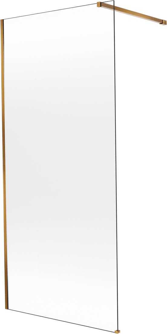 Balmani Modular Walk-In Dusche: 100 x 200 cm, Permafrost, inklusive Coating, Profil Brushed Rosegold