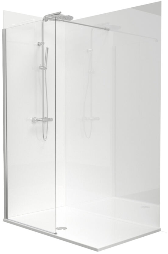 Linie Wall douchewandpaneel 140 x 260 cm acryl glanzend wit