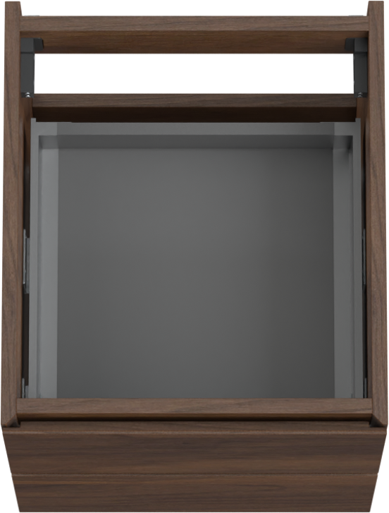 Storke Edge meuble sous-vasque suspendu 45 x 52 cm noyer 2 tiroirs