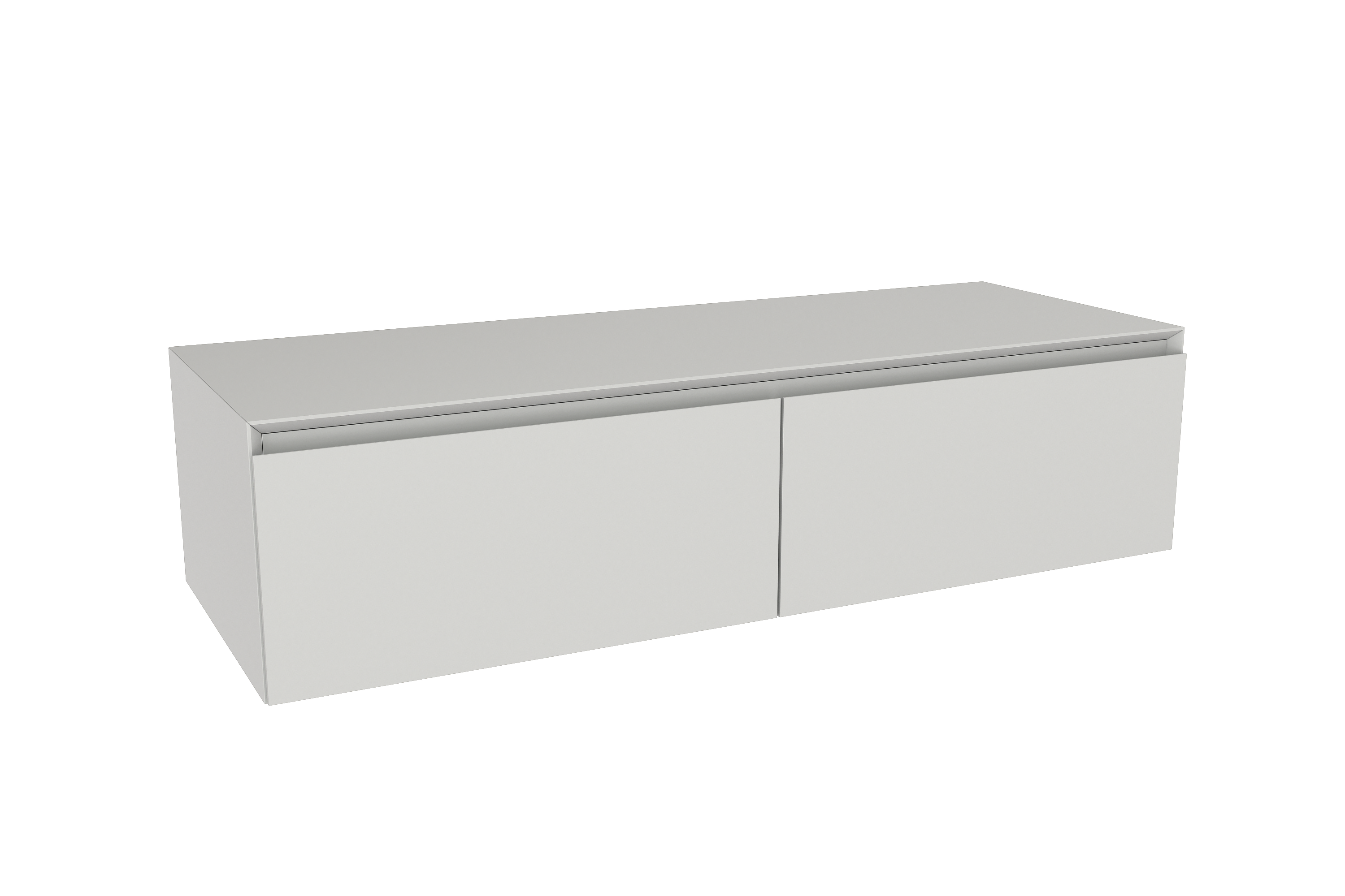 Storke Edge Modulo zwevende wastafelonderkast 130 x 48 cm mat wit 2 lades