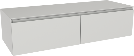 Storke Edge Modulo zwevende wastafelonderkast 130 x 48 cm mat wit 2 lades
