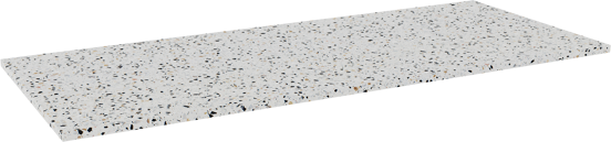 Balmani Stretto tablette simple ou double Bianco Nero terrazzo 135 x 55 cm