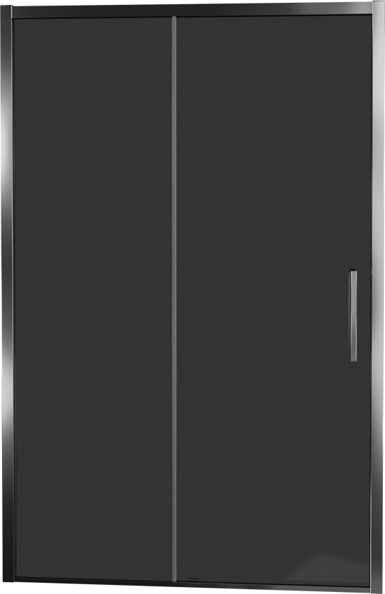 Balmani Senses Design douche schuifdeur omkeerbaar 140 cm x 210 cm Rookglas, Chroom profielen
