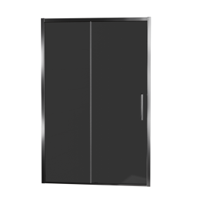 Balmani Senses Design douche schuifdeur omkeerbaar 140 cm x 210 cm Rookglas, Chroom profielen