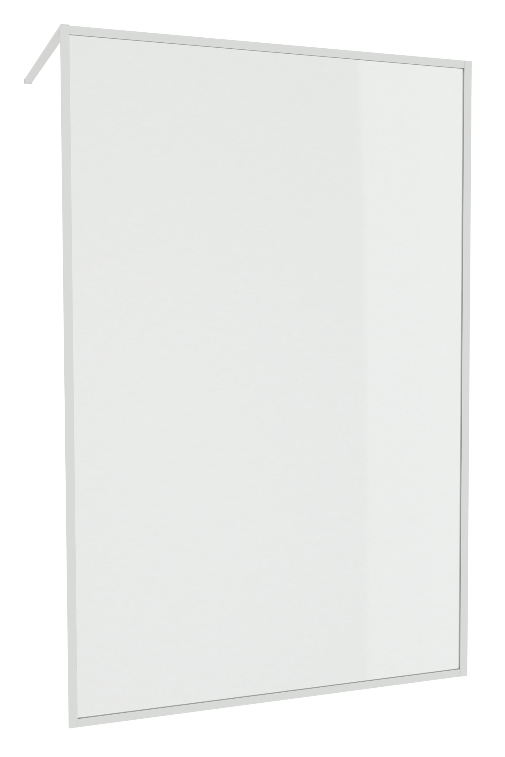 Balmani Framed inloopdouche 140 x 210 cm helder glas mat wit profiel
