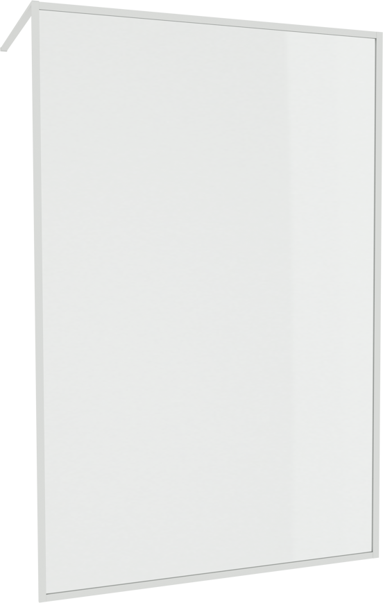 Balmani Framed inloopdouche 140 x 210 cm helder glas mat wit profiel