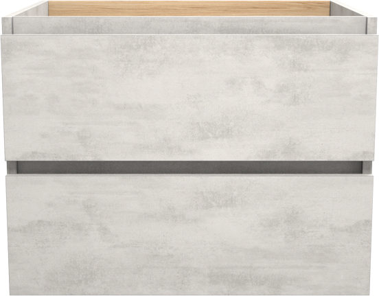 Balmani Lucida zwevende wastafelonderkast 67,5 x 55 cm beton zilvergrijs 2 lades