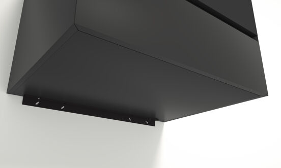 Santeg UniSupport Stützprofil Bad-Unterschrank, schwarz, 145 cm