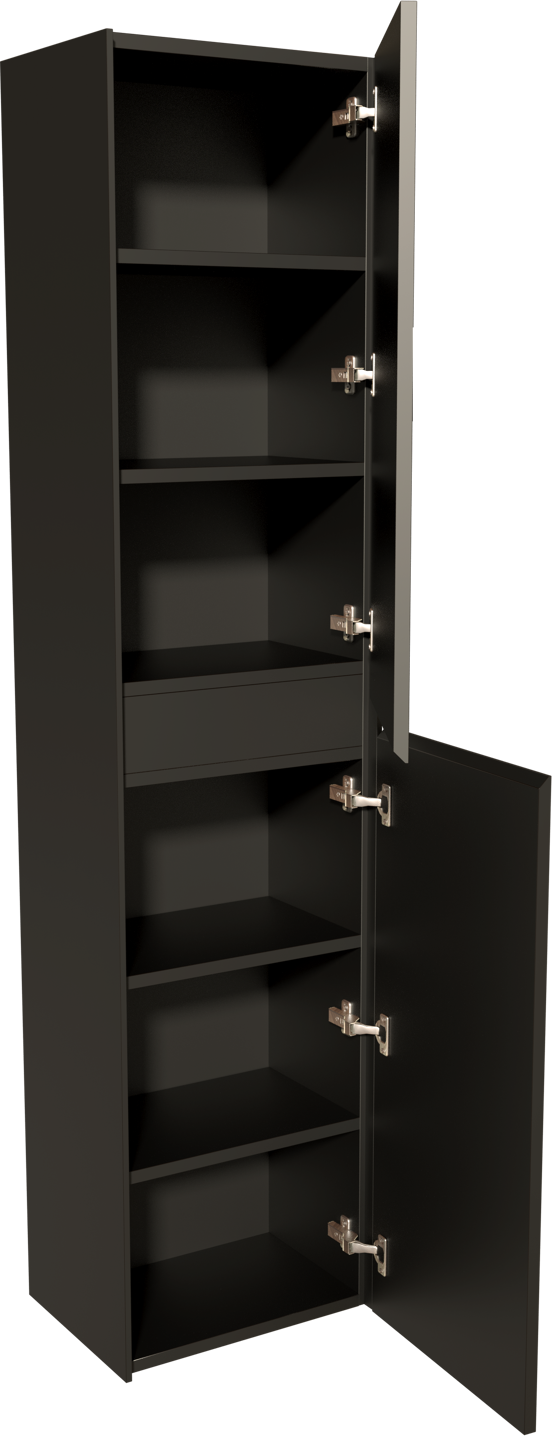 Storke Edge zwevende badkamerkast mat zwart 40 x 30 x 170 cm