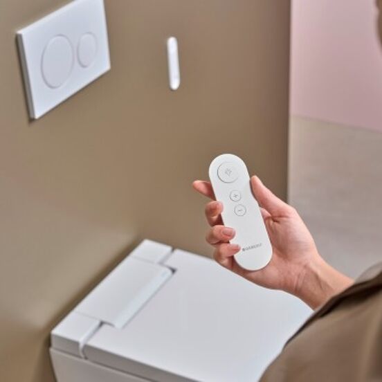 Geberit Aquaclean Alba douche toilet glanzend wit randloos