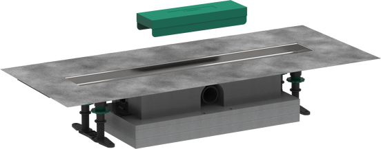 Hansgrohe uBox Flat installatieset voor douchegoten 60cm voor Raindrain Match of Rock