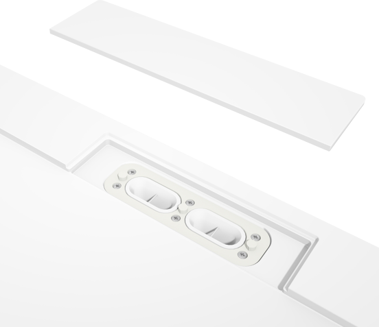 Balmani Andes Duschwanne: 140 x 90 cm, Solid Surface, Weiß matt