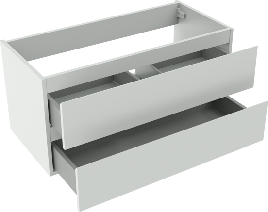 Storke Delta cabinet 2 dr 100x48x48cm 1U mat white