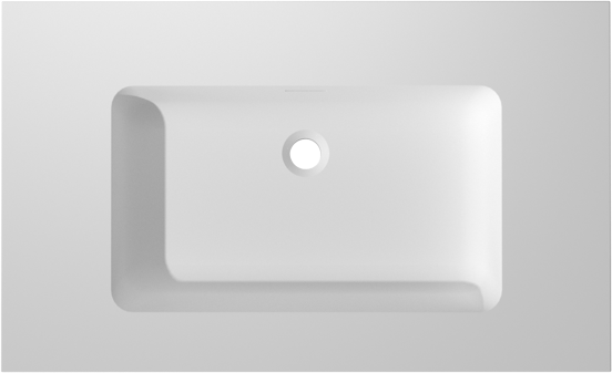 Storke Mata High enkele wastafel matte Solid Surface 85 x 52 cm