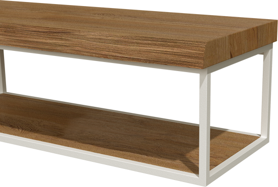 Balmani Life Edge Mini handenwasser 55 x 22,5 cm teak met witte frame