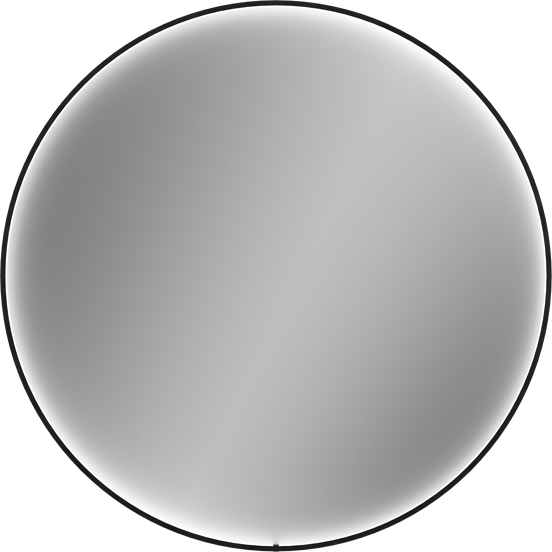 Balmani Secret Black rond badkamerspiegel zwart Ø 90 cm met spiegelverlichting en anti-damp