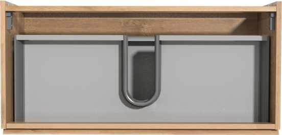Storke Delta zwevend wastafelonderkast 100 x 48 cm natuur eik 2 lades
