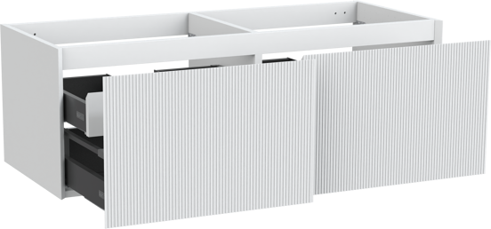 Balmani Fila zwevende wastafelonderkast 135 x 55 cm mat wit 4 lades