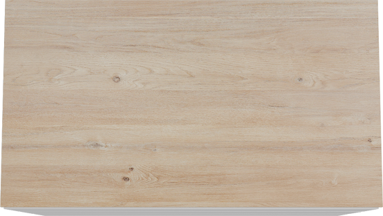 Storke Edge staand badkamermeubel 95 x 52 cm glanzend wit met Panton enkel tablet in melamine ruwe eik