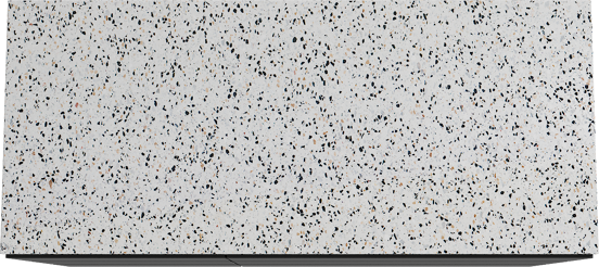 Storke Edge meuble salle de bains à poser 120 x 52 cm noir mat avec Tavola tablette simple ou double en blanc/noir mat terrazzo