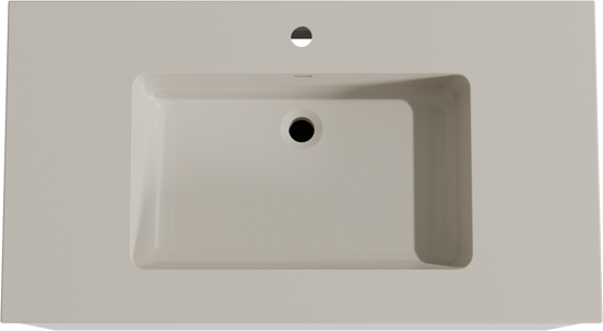 Storke Edge meuble salle de bains suspendu 95 x 52 cm blanc mat avec Diva plan simple en top solid soie grise